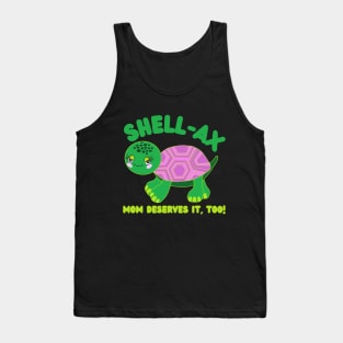 Cute Turtle Drawing Happy Mother's Day Funny Puns Gift Tank Top